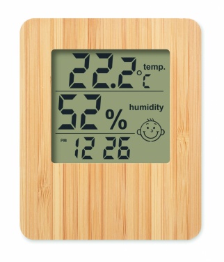 Logotrade promotional gifts photo of: Bamboo weather station
